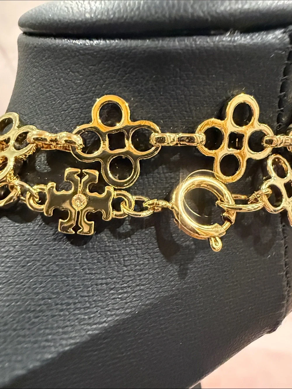 Tory Burch | Gold Plated Floral-Link Long Necklace